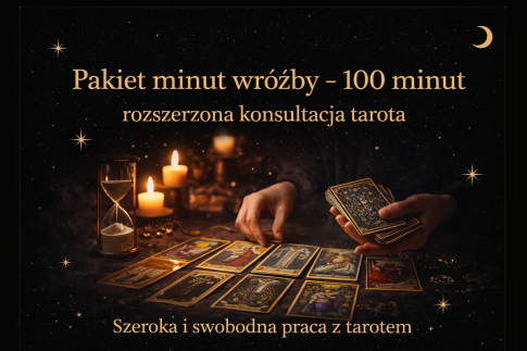 Pakiet 100 minut wróżby tarot online – rozszerzona konsultacja kart tarota, świece i rozkład kart