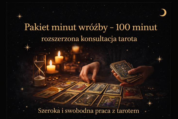 Pakiet 100 minut wróżby tarot online – rozszerzona konsultacja kart tarota, świece i rozkład kart
