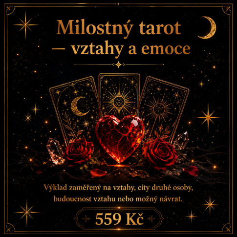 Milostný tarot — vztahy a emoce. Mystický tarotový výklad zaměřený na lásku, city, budoucnost vztahu a energetické spojení mezi dvěma osobami. Tarot online MysticRoots pro klienty z České republiky.